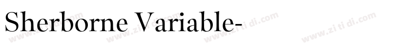 Sherborne Variable字体转换